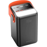 Proove Powerbox 65w 60000mah Portable Battery Power Bank, Type C + 4 Usb A, Micro Usb, With Flashlight Black